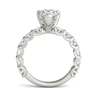 3.66 ct. tw. Lab Created Moissanite Pear Trellis Engagement Ring 14K White Gold