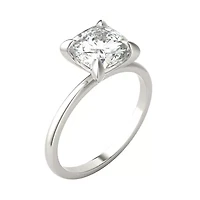 Charles & Colvard ct. tw. Lab Created Moissanite Cushion Solitaire Ring 14K White Gold