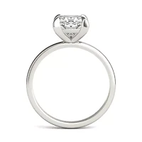 Charles & Colvard ct. tw. Lab Created Moissanite Cushion Solitaire Ring 14K White Gold