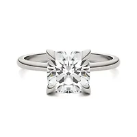 Charles & Colvard ct. tw. Lab Created Moissanite Cushion Solitaire Ring 14K White Gold