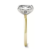 Charles & Colvard 2.7 ct. tw. Lab Created Moissanite Radiant Solitaire Ring 14K White and Yellow Gold