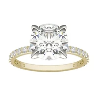 Charles & Colvard 2.62 ct. tw. Lab Created Moissanite Round Engagement Ring 14K White and Yellow Gold