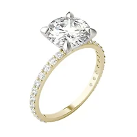 Charles & Colvard 2.62 ct. tw. Lab Created Moissanite Round Engagement Ring 14K White and Yellow Gold