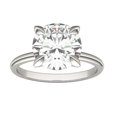 Charles & Colvard 3.1 ct. tw. Lab Created Moissanite Round Solitaire Ring 14K White Gold