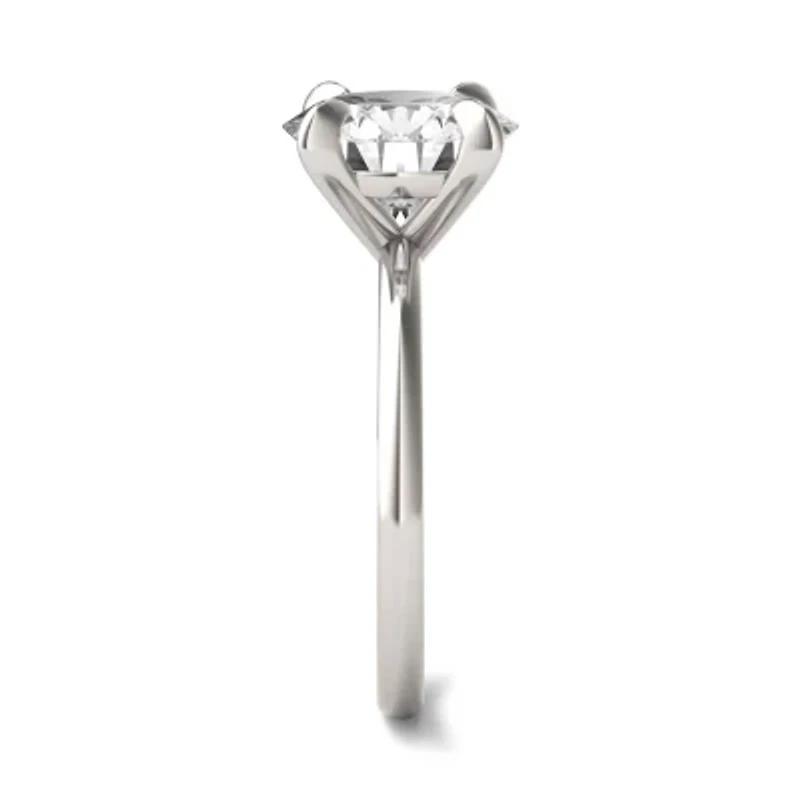 Charles & Colvard 3.1 ct. tw. Lab Created Moissanite Round Solitaire Ring 14K White Gold