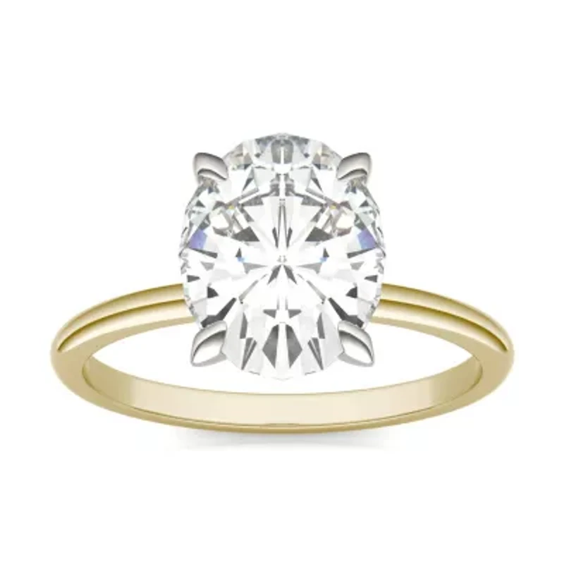 Charles & Colvard ct. tw. Lab Created Moissanite Oval Solitaire Ring 14K White Gold