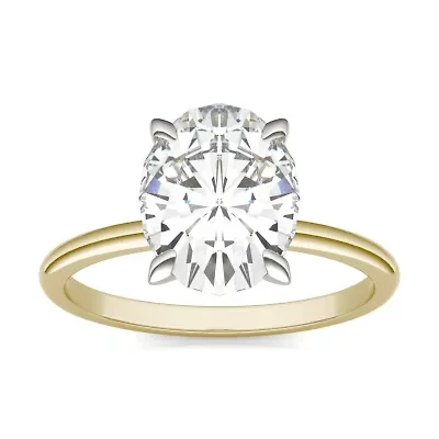 Charles & Colvard ct. tw. Lab Created Moissanite Oval Solitaire Ring 14K White Gold