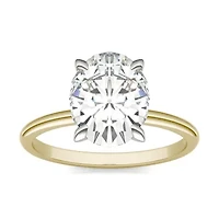 Charles & Colvard ct. tw. Lab Created Moissanite Oval Solitaire Ring 14K White Gold