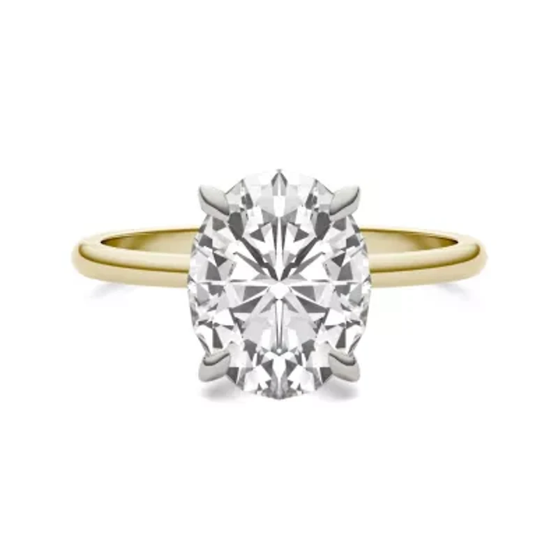 Charles & Colvard ct. tw. Lab Created Moissanite Oval Solitaire Ring 14K White Gold