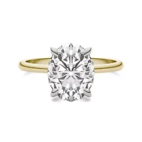 Charles & Colvard ct. tw. Lab Created Moissanite Oval Solitaire Ring 14K White Gold