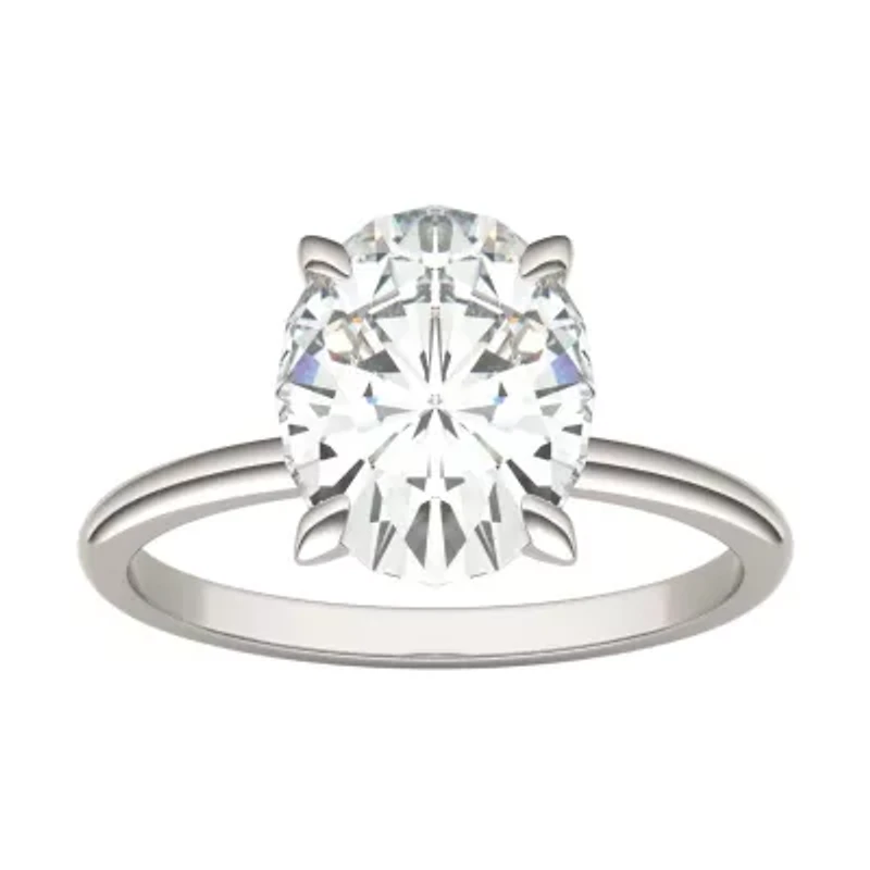 Charles & Colvard ct. tw. Lab Created Moissanite Oval Solitaire Ring 14K White Gold