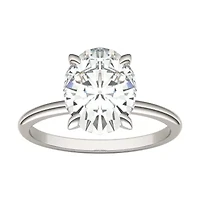 Charles & Colvard ct. tw. Lab Created Moissanite Oval Solitaire Ring 14K White Gold