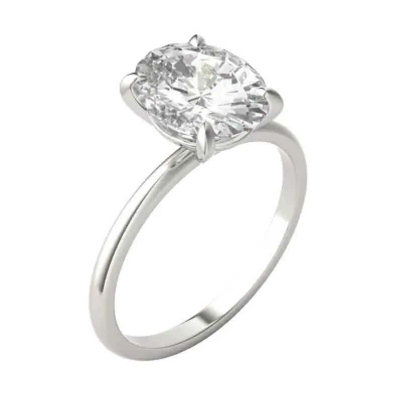 Charles & Colvard ct. tw. Lab Created Moissanite Oval Solitaire Ring 14K White Gold