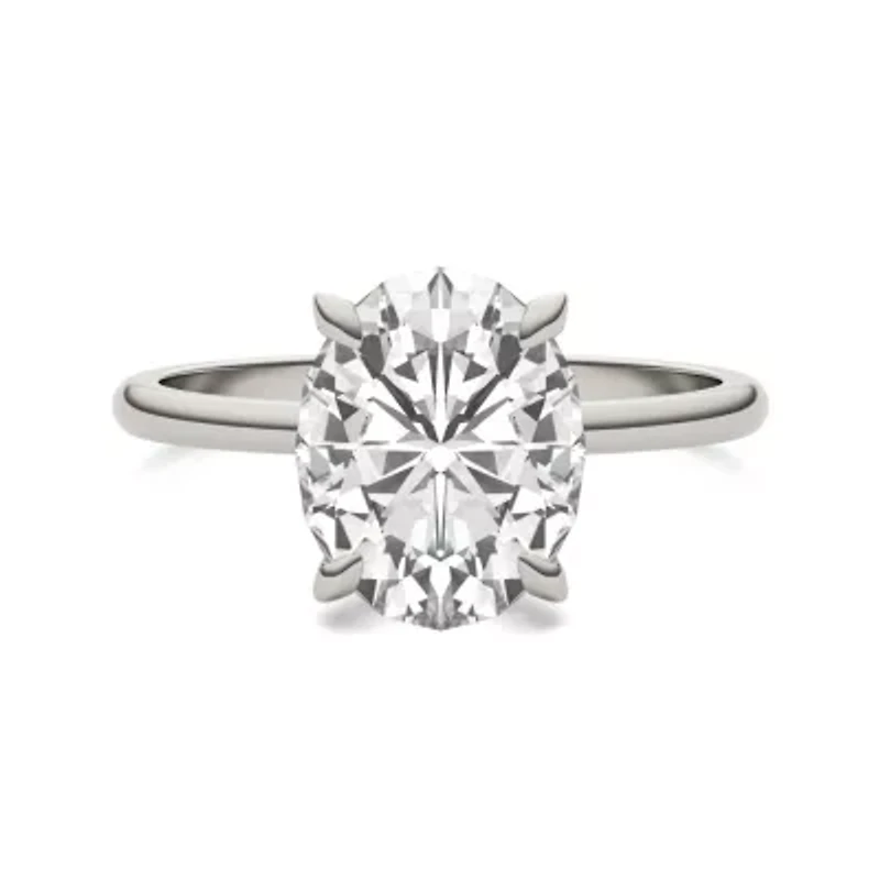 Charles & Colvard ct. tw. Lab Created Moissanite Oval Solitaire Ring 14K White Gold