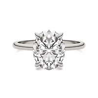 Charles & Colvard ct. tw. Lab Created Moissanite Oval Solitaire Ring 14K White Gold
