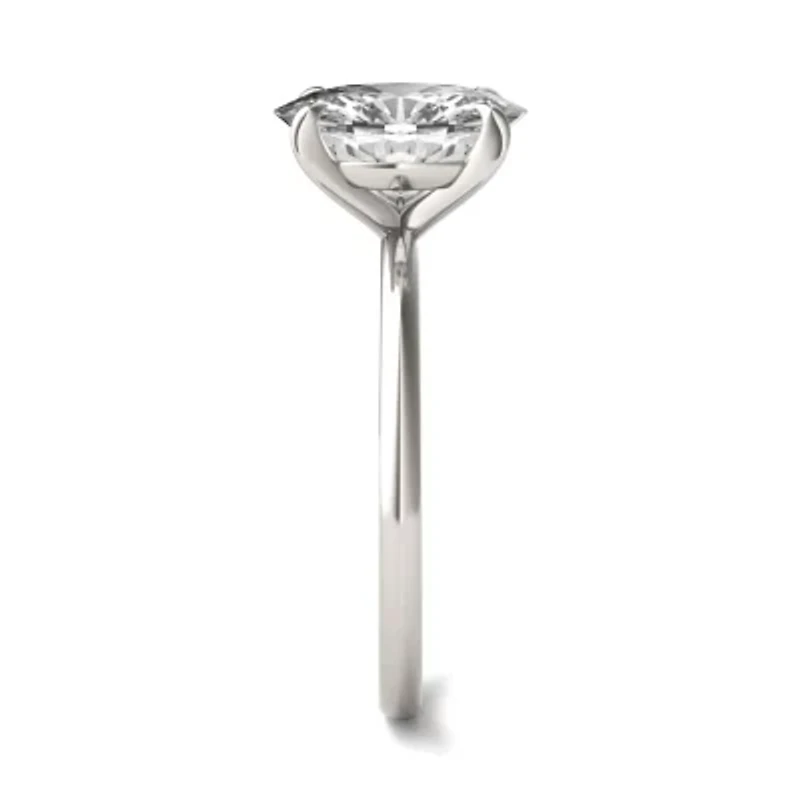 Charles & Colvard ct. tw. Lab Created Moissanite Oval Solitaire Ring 14K White Gold