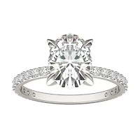 Charles & Colvard 2.52 ct. tw. Lab Created Moissanite Oval Engagement Ring 14K White Gold