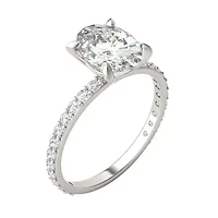 Charles & Colvard 2.52 ct. tw. Lab Created Moissanite Oval Engagement Ring 14K White Gold