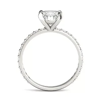 Charles & Colvard 2.52 ct. tw. Lab Created Moissanite Oval Engagement Ring 14K White Gold