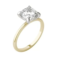 Charles & Colvard ct. tw. Lab Created Moissanite Cushion Solitaire Ring 14K White Gold