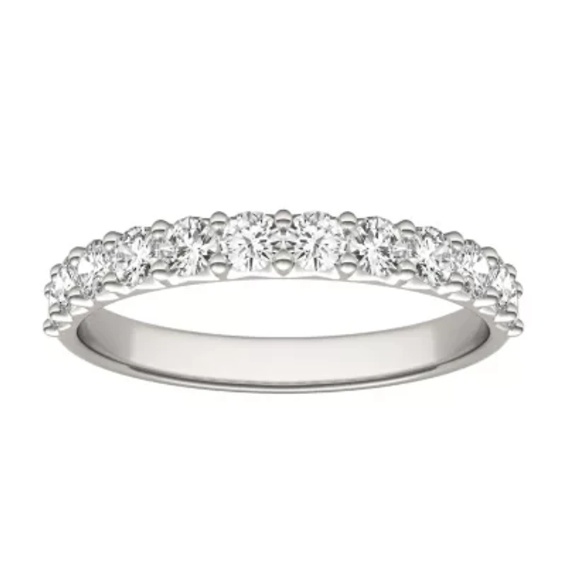 Charles & Colvard 3/4 ct. tw. Lab Created Moissanite Round Classic Band 14K White Gold