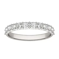 Charles & Colvard 3/4 ct. tw. Lab Created Moissanite Round Classic Band 14K White Gold