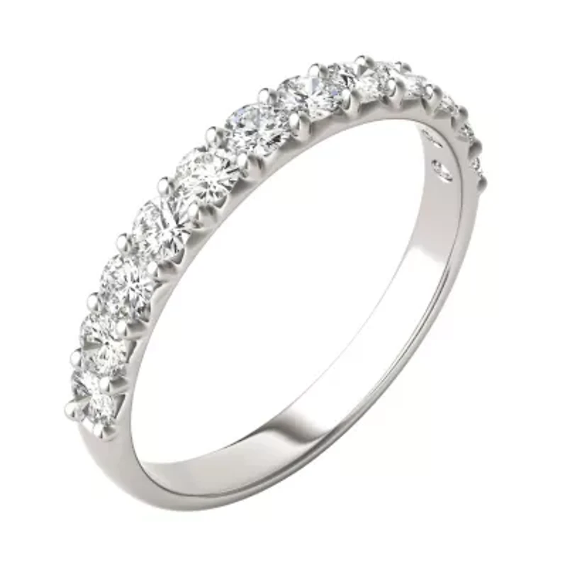 Charles & Colvard 3/4 ct. tw. Lab Created Moissanite Round Classic Band 14K White Gold