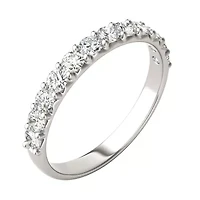 Charles & Colvard 3/4 ct. tw. Lab Created Moissanite Round Classic Band 14K White Gold