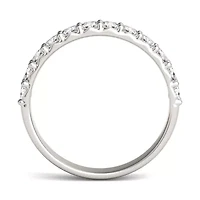 Charles & Colvard 3/4 ct. tw. Lab Created Moissanite Round Classic Band 14K White Gold