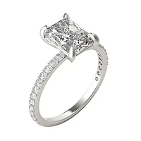 Charles & Colvard 3.12 ct. tw. Lab Created Moissanite Radiant Engagement Ring 14K White Gold
