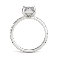 Charles & Colvard 3.12 ct. tw. Lab Created Moissanite Radiant Engagement Ring 14K White Gold