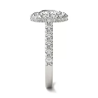 Charles & Colvard 3.34 ct. tw. Lab Created Moissanite Cushion Cathedral Halo Ring