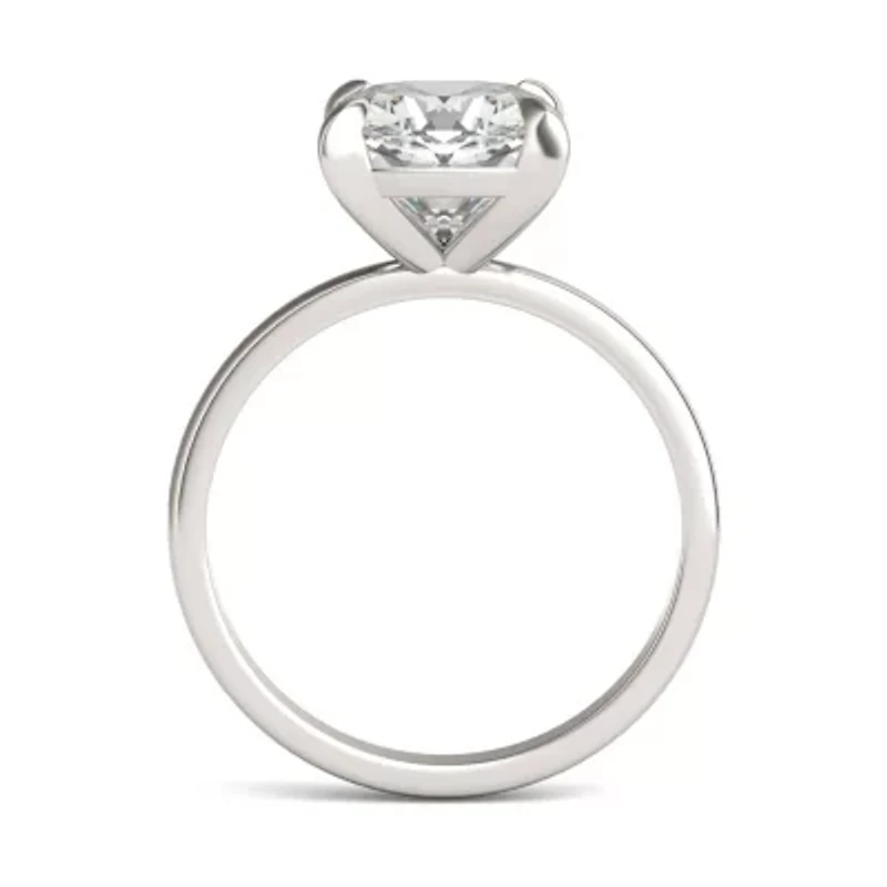 Charles & Colvard ct. tw. Lab Created Moissanite Cushion Solitaire Ring 14K White Gold