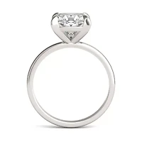 Charles & Colvard ct. tw. Lab Created Moissanite Cushion Solitaire Ring 14K White Gold