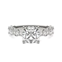 Charles & Colvard 3.56 ct. tw. Lab Created Moissanite Cushion Trellis Engagement Rings 14K White Gold