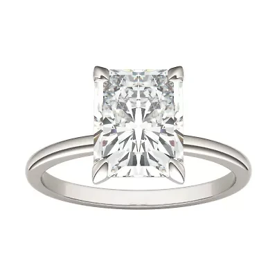 Charles & Colvard 2.7 ct. tw. Lab Created Moissanite Radiant Solitaire Ring 14K White Gold