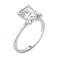 Charles & Colvard ct. tw. Lab Created Moissanite Radiant Solitaire Ring 14K White Gold
