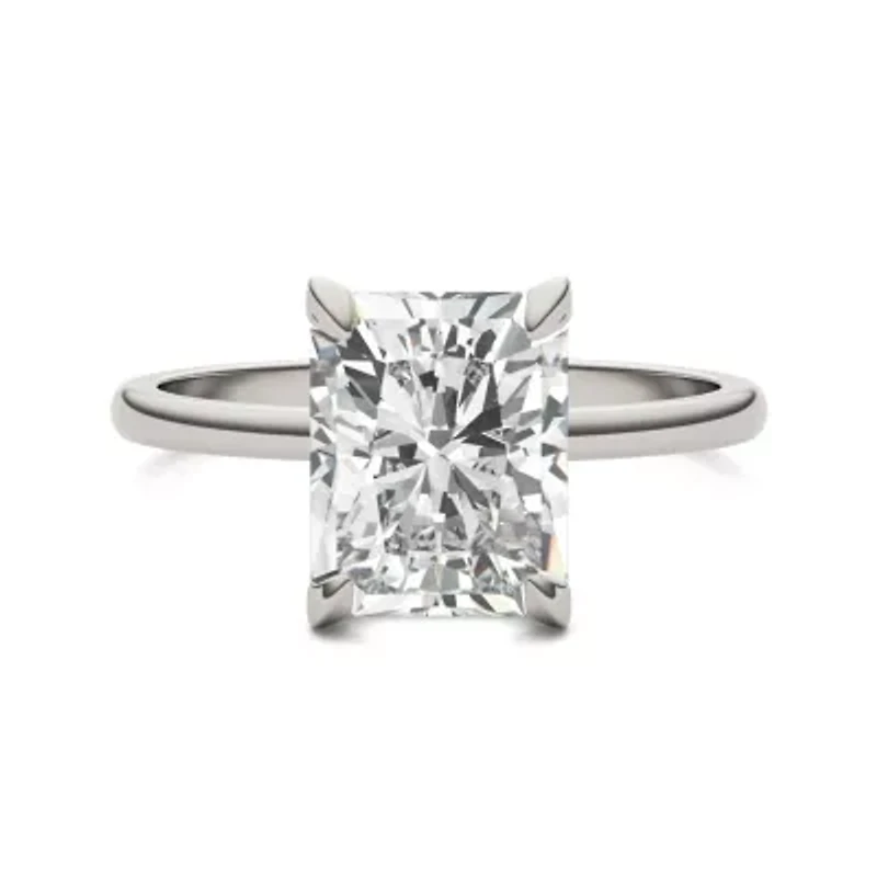 Charles & Colvard ct. tw. Lab Created Moissanite Radiant Solitaire Ring 14K White Gold