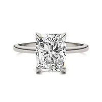 Charles & Colvard ct. tw. Lab Created Moissanite Radiant Solitaire Ring 14K White Gold