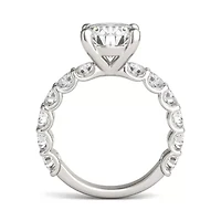 Charles & Colvard 3.76 ct. tw. Lab Created Moissanite Round Trellis Engagement Ring 14K White Gold