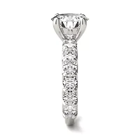 Charles & Colvard 3.76 ct. tw. Lab Created Moissanite Round Trellis Engagement Ring 14K White Gold