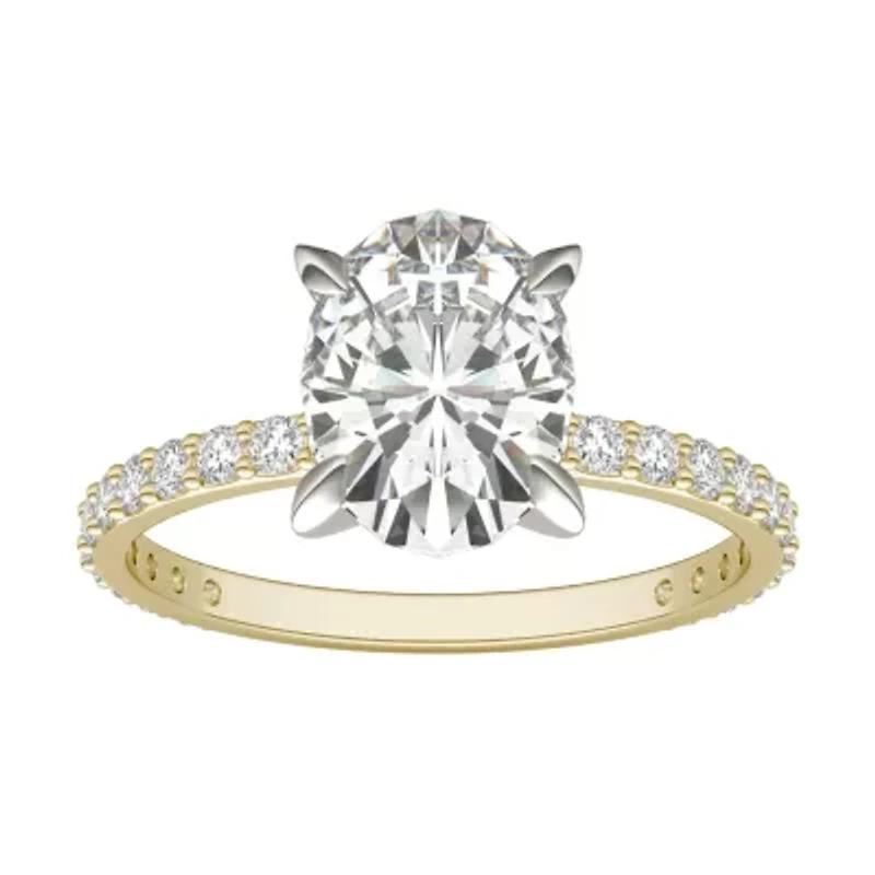 Charles & Colvard 2.52 ct. tw. Lab Created Moissanite Oval Engagement Ring 14K White Gold