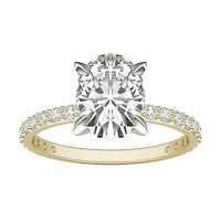 Charles & Colvard 2.52 ct. tw. Lab Created Moissanite Oval Engagement Ring 14K White Gold