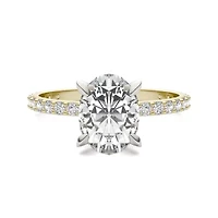 Charles & Colvard 2.52 ct. tw. Lab Created Moissanite Oval Engagement Ring 14K White Gold