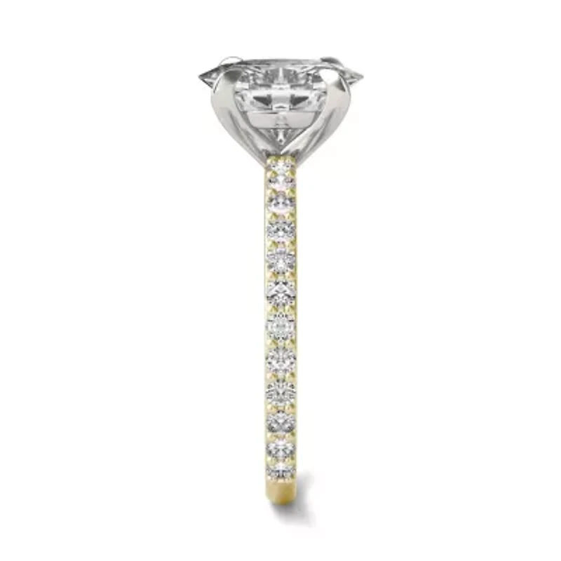 Charles & Colvard 2.52 ct. tw. Lab Created Moissanite Oval Engagement Ring 14K White Gold