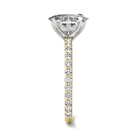 Charles & Colvard 2.52 ct. tw. Lab Created Moissanite Oval Engagement Ring 14K White Gold
