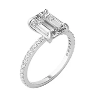 Charles & Colvard 2.94 ct. tw. Lab Created Moissanite Emerald Engagement Ring 14K White Gold