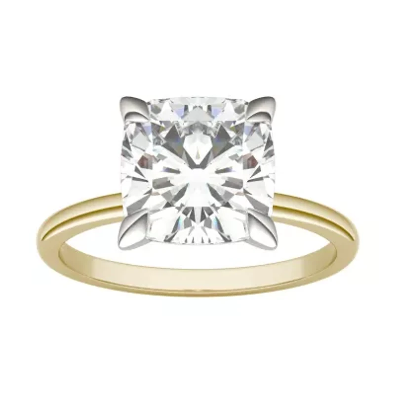 Charles & Colvard ct. tw. Lab Created Moissanite Cushion Solitaire Ring 14K White Gold