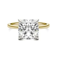 Charles & Colvard ct. tw. Lab Created Moissanite Cushion Solitaire Ring 14K White Gold