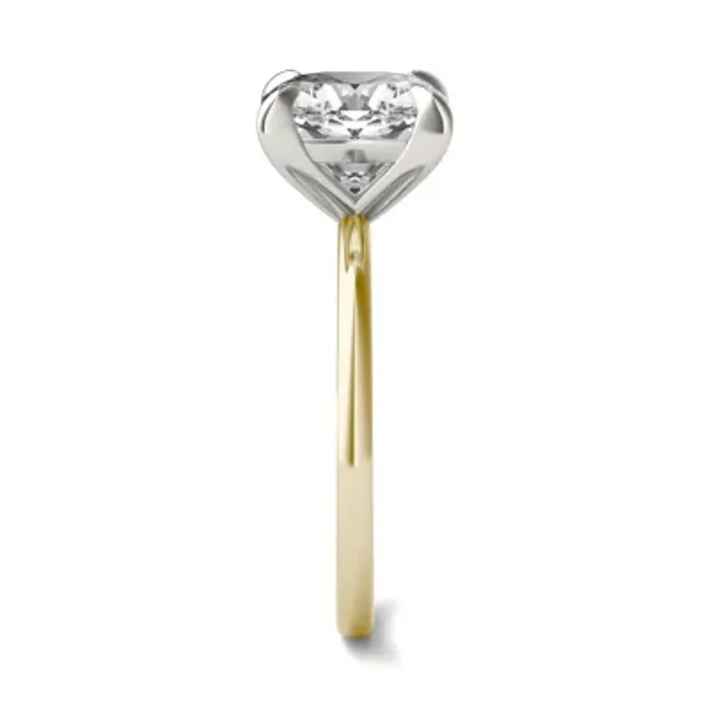 Charles & Colvard ct. tw. Lab Created Moissanite Cushion Solitaire Ring 14K White Gold